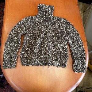 RALPH LAUREN SPORT chunky wool hand knit turtleneck sweater